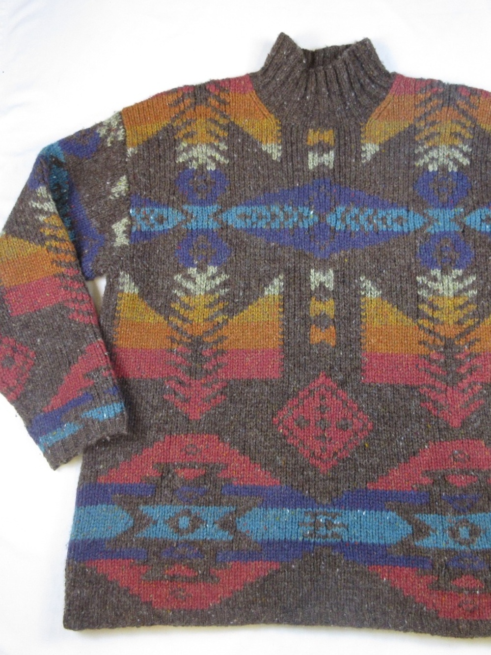 Vintage Ralph Lauren Wool Blend Sweater  Mens Women's Unisex Fall  Aztec Native